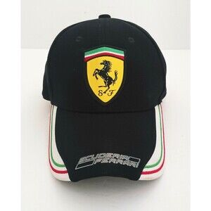 Scuderia Ferrari Formula One Blk Strapback Hat Logo Patch